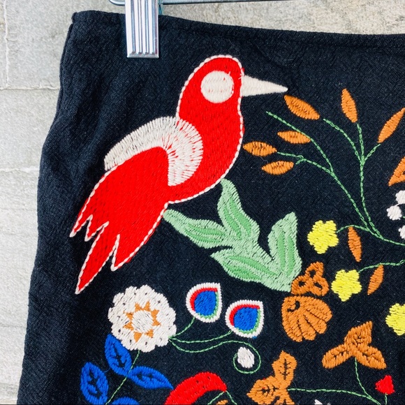 Umgee EMBROIDERED POMPOM SKIRT Size Medium - Picture 6 of 11